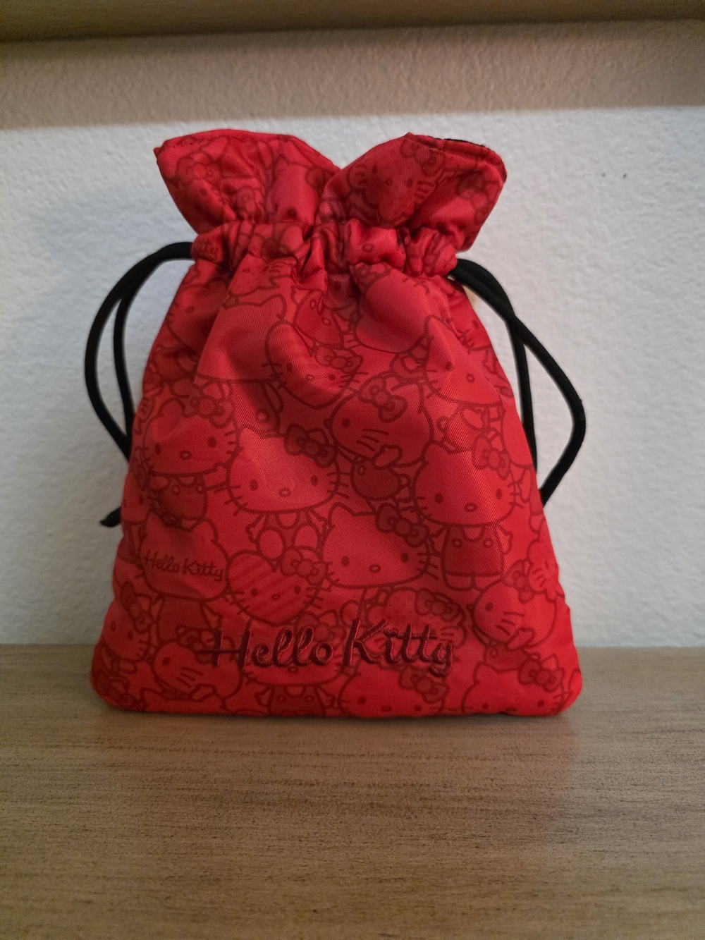 Hello Kitty Red Drawstring Pouch for Kids